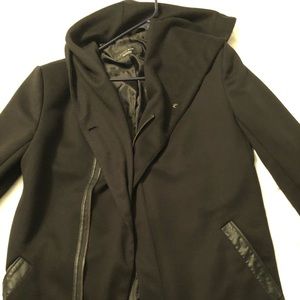 Long black jacket by Zara